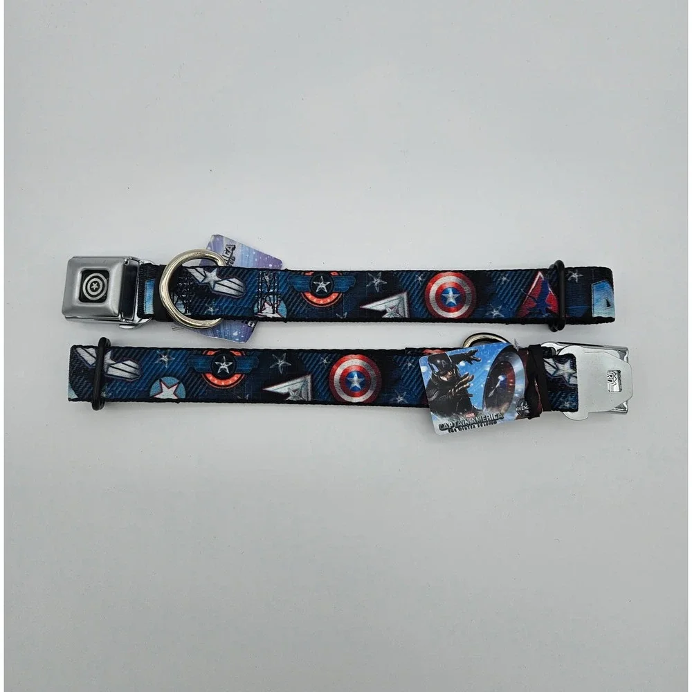Buckle Down Marvel Captain America Car Seat Belt Buckle Dog‎ Collar